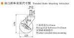 Medium Duty TPA Industrial Caster Wheels 6 Inch 250kg Load