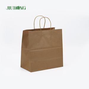 Quality Take Away SOS Kraft Biodegradable Paper Bag Recyclable BSCI approved wholesale
