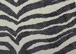 Black And White Striped Plain Weave Fabric / Recycled Cotton Fabric Save Cost