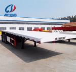 Steel 3 Axles 40ft 20ft 40ft Shipping Container Flat Semi Trailers for Country