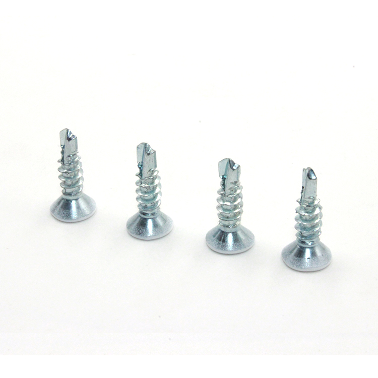 Customized Service Provided Zinc Plated Self Drilling Screws with White Color CSK Head