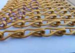 Aluminum Metal Chain Link Curtains Hanging DIY Drapery With Matte Golden Color