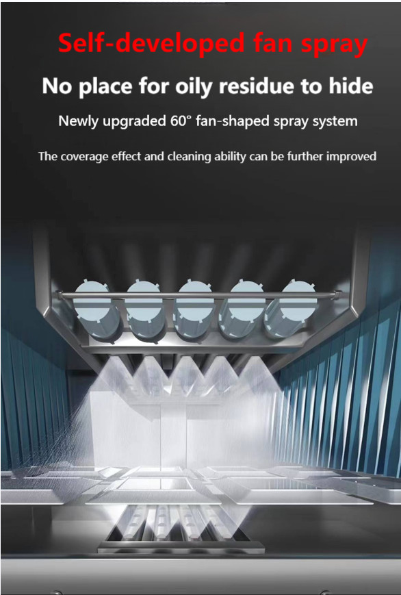 380V / 3P Automatic Dishwasher Machine Commercial Flight Type Dishwasher