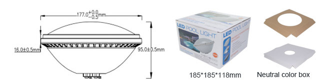 Anti-UV ABS 18w Par 56 LED Pool Light, 12 Volt LED Swimming Pool Light