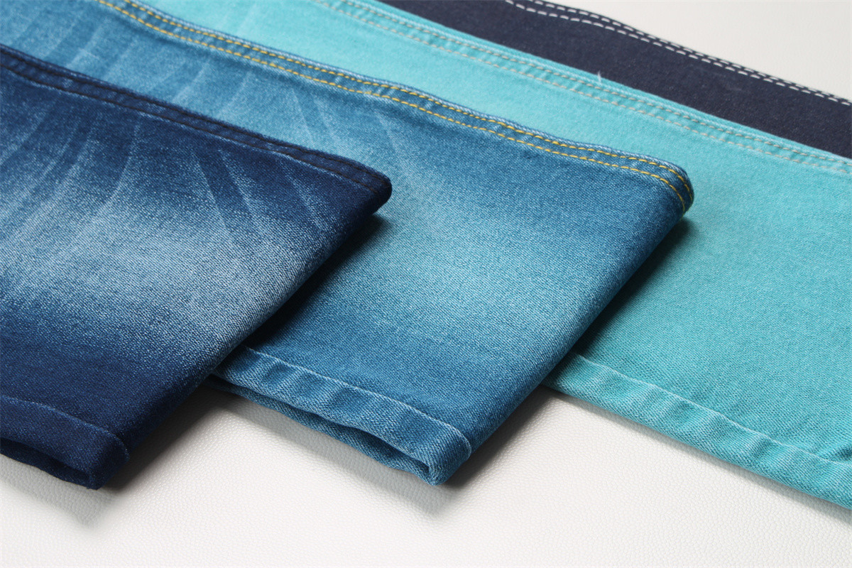9 Oz Special Green Color Stretch Summer Denim Fabric Jeans Fabric For Man Spring Summer Style Hot Sell Ready To Ship