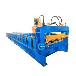 Quality Hydrauic Cutting Heavy Duty Decking Sheet Floor Roll Forming Making Machine wholesale
