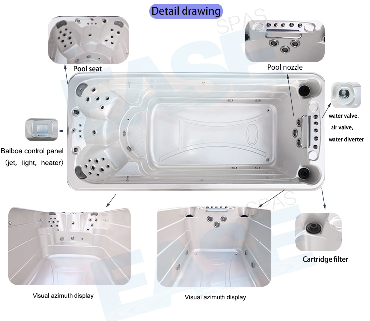 Endless Turbine Swim Spa For Jacuzzi 27PCS Total Jets