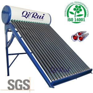 Quality Blue Color Steel Bracket Glass Vacuum Tube Solar Heater with Ce Approval and Heating wholesale