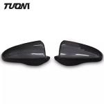 Black Door Mirror Covers Carbon Fiber Side Cap Rear View Replacement For BMW M2