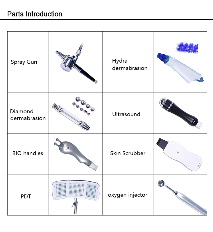 8 In 1 Multifunction Facial Beauty Machine Hydro Dermabrasion Microdermabrasion Skin Care