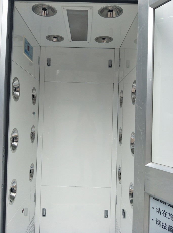 Double Blowing Cleanroom Air Shower Single Aluminum Door W1400xD1000xH2100mm