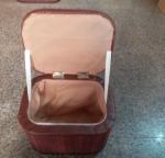 Natural Straw Household Storage Stool Grass Bamboo Woven Ottoman Box Eco