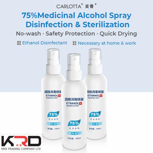 Hand Sanitizer Medicinal Alcohol 75% spray Disinfection With Against Germs Hand