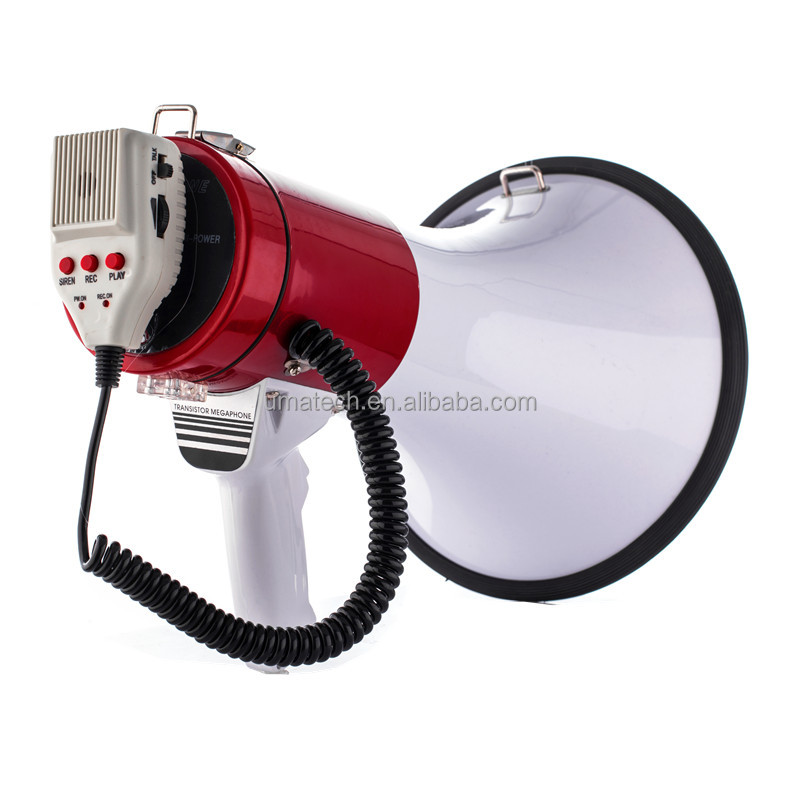 Outdoor 50W Recording Megaphone with Long Reach up to 1500m and Recording Function