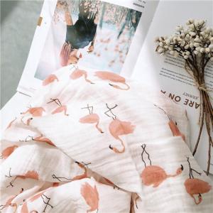 Quality Natural Baby Shower Muslin Swaddle Blankets / Cotton Swaddle Blankets wholesale