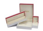 White & Red Modern Jewelry Box , Plastic + Paper + Velvet Women'S Jewelry Box