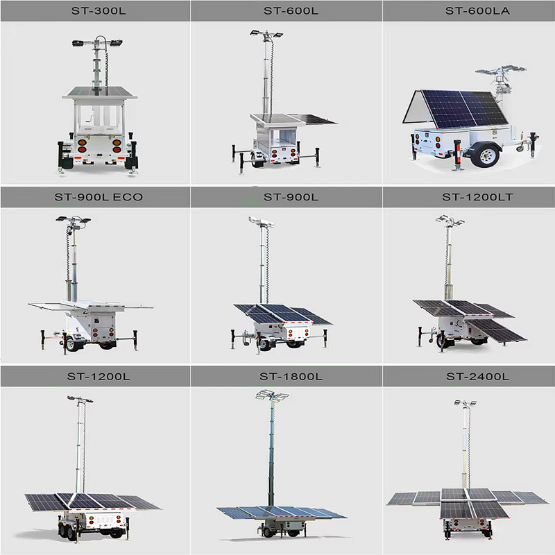 Construction Sites And Outdoor Events Made Brighter With Solar Light Tower Rental 3 × 460W Solar Panels Included