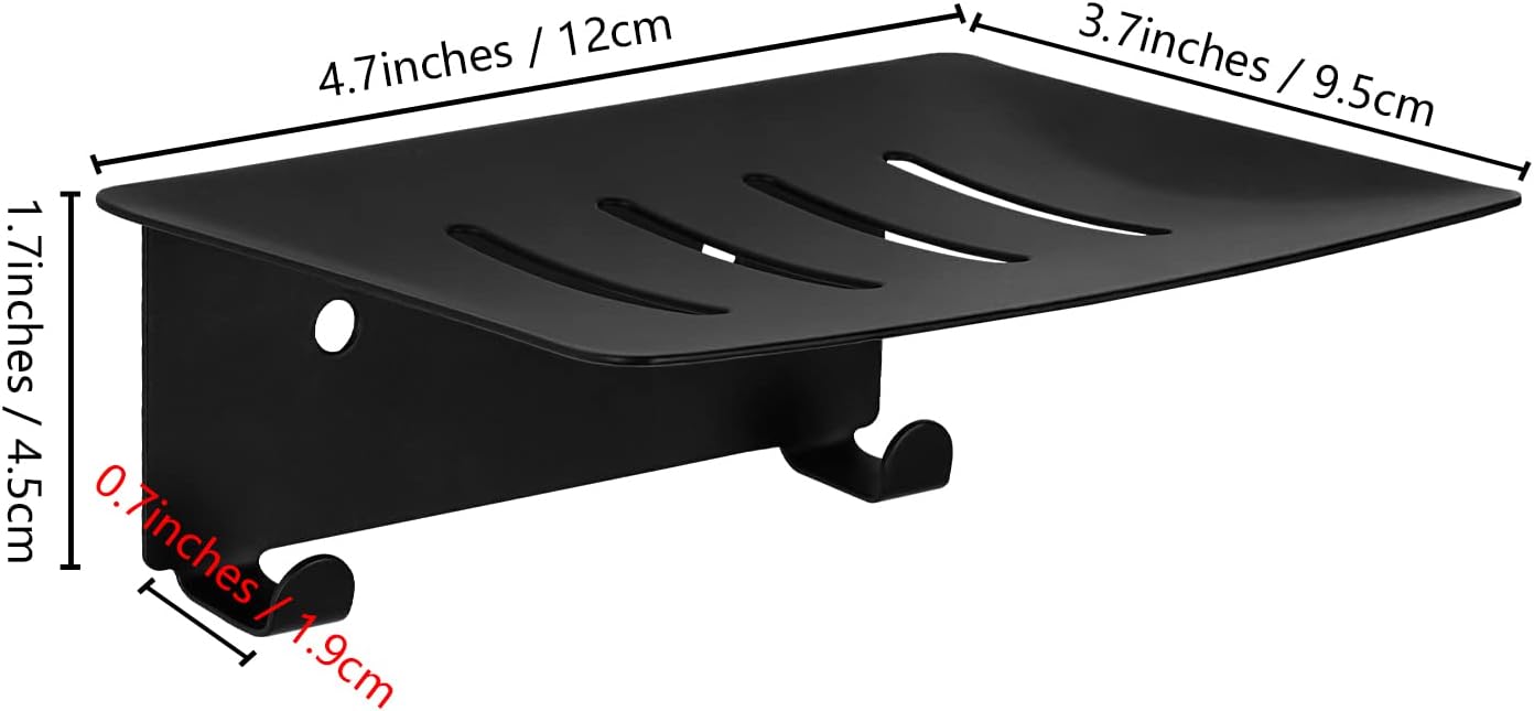 Soap Holder for Bathroom Wall Mounted 4 Slot Self-Adhesive Soap Dish for Shower