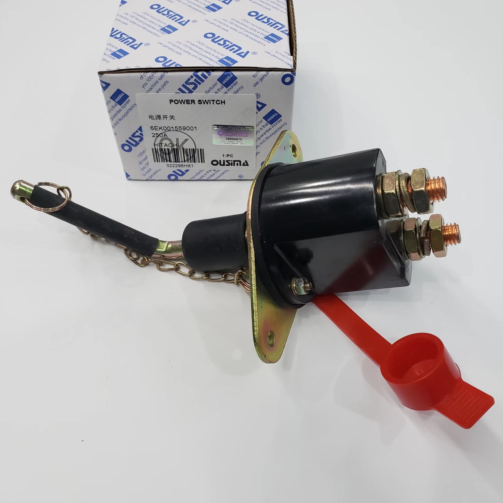 OUSIMA 6EK001559001 Hitachi Solenoid Valve Battery Master Switch For Excavator
