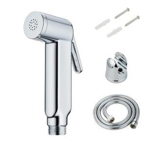 Quality Thumb Pressure ABS Toilet Spray Shattaf Hand Held Chrome Plating wholesale
