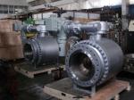 Side Entry Flanged Trunnion Ball Valve With Electric Actuator
