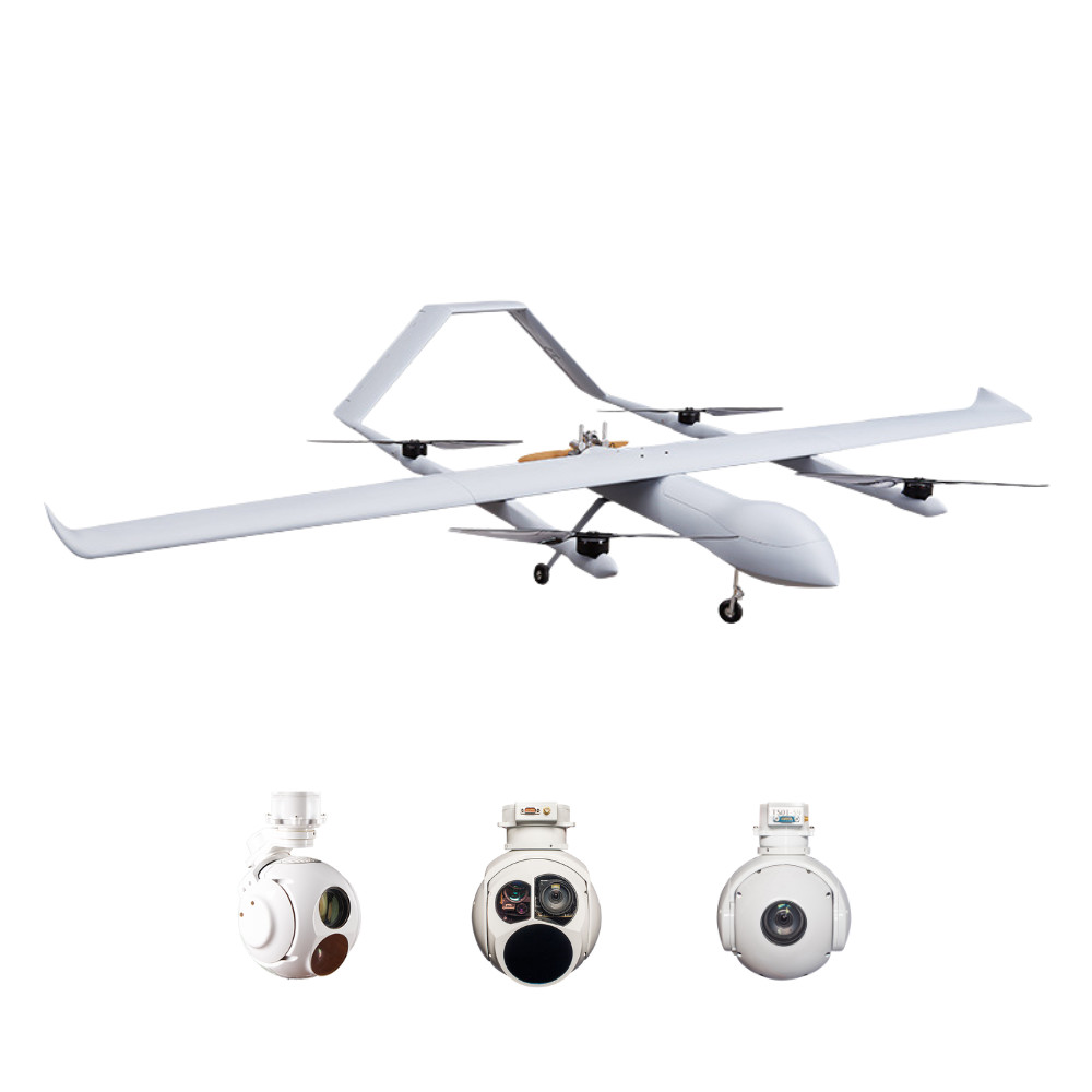 HX4HFW460 30KG VTOL Security Police Department Drones Tracking Thermal Pod Camera Monitoring