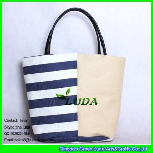 Quality LUDA contrast straw bag 2016 summer new arrival women beach paper straw bag wholesale