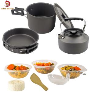 Quality 2-3 People Outdoor Cookware Set , Portable Outdoor Cooking Pot Set wholesale