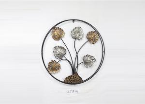 Quality Living Room Bedroom Porch Patio Antique Wall Decorations Palm Leaves With Black Metal Frame wholesale
