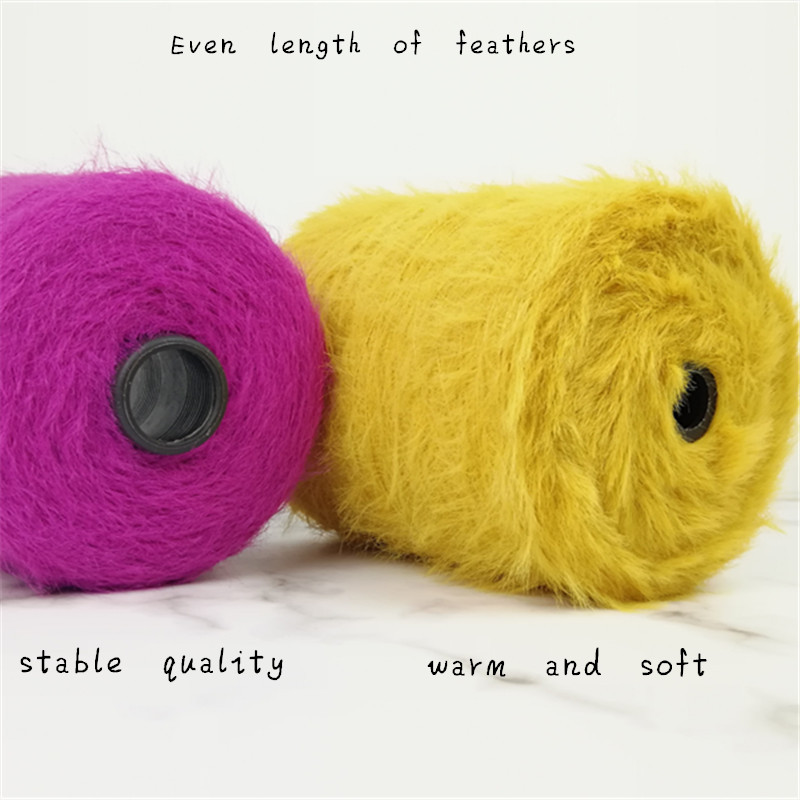 Feather Ping Pong Yarn 100% Nylon Yarn For Scarf Sweater Knitting