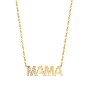 Quality Engagement 2022 Unique MAMA 18K Gold Wholesales Mother's Days Gifts 925 Sterling Silver Necklace Jewelry wholesale