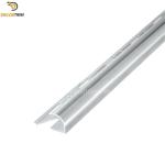 Chrome Silver Metal Tile Trims 7/16 Quarter Round Open Edge