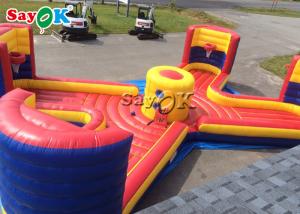 Quality Inflatable Backyard Games 38*14ft Inflatable Sports Games Bungee Run Basketball Toss Game 4 People For Amusement Park wholesale