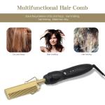 Hair Care Dual Voltage 45W 450F Titanium Hot Iron Comb For Women