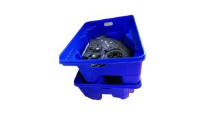 Quality OEM PVC Blister Pack Plastic Blue Crates For Delivering Shipping Storage wholesale