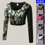 Army Military Camouflage Tactical Women Long Sleeve Fitness T-Shirt