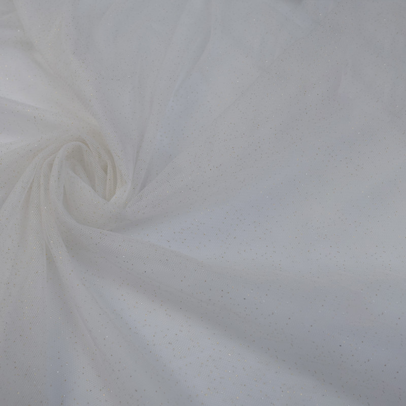 160cm Soft Tulle Lace Wedding Dress Fabric 90% Nylon 10% Metallic