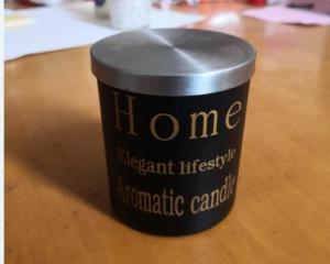 Quality Decorative &amp; printed aroma candle with metal lid and loaded by scented soy wax of Oud wholesale