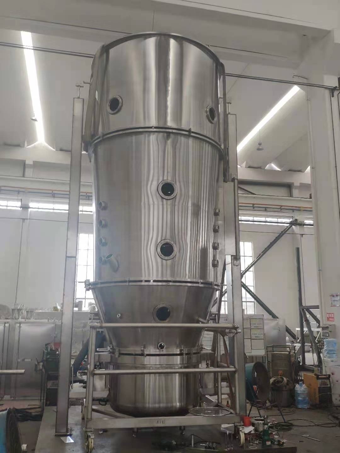 90KG FG Vertical Fbd Pharma Machinery Fluid Bed Dryer Fbd With Cooler