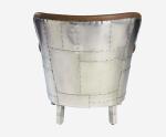 High Back Aviator Spitfire Chair Leather Aviation Aluminum Armchair