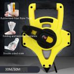 13mm Metric Steel Tape Measure 30M Nylon Coated Engineers Scale Tape Washable
