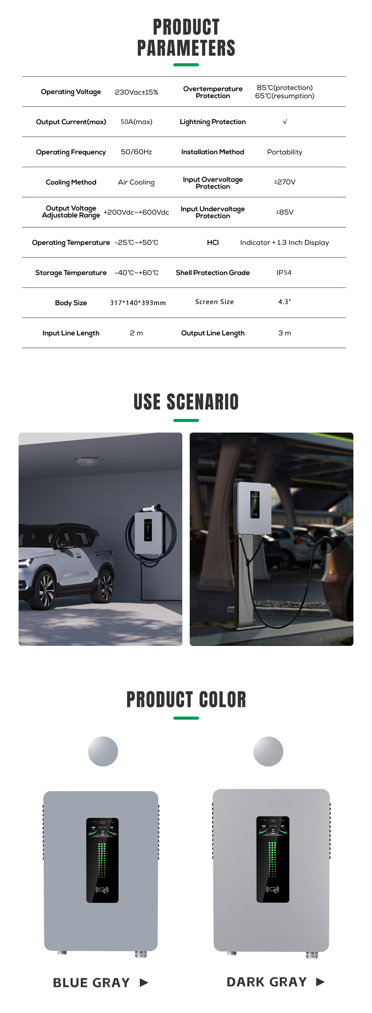 E-mingze 20kW 50A Max Fast Electric Vehicle Charging Station for Wall-mounted Charging Equipment