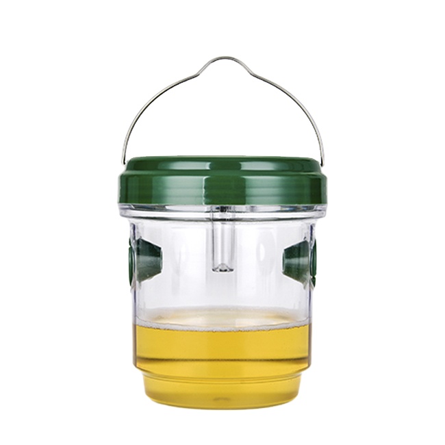 Environmentally-Friendly Outdoor Solar Energy Hanging Wasp Trap for Fruit and Fly Control