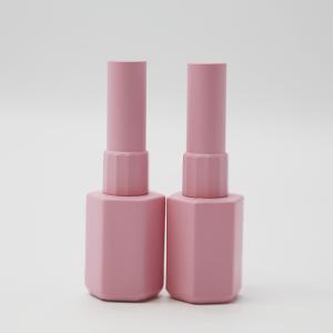 Quality Plastic Cap Matte Pink Nail Polish Bottles 12ml Empty Nail Polish Container wholesale