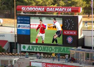 Quality 8000 nit Static Stadium Perimeter LED Display , Full Color Football Stadium Screen wholesale