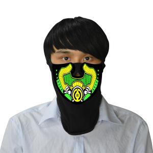 Quality Best Selling 2019 Glow In the Dark EL Mask LED Rave Face Mask For Gifts Party Small wholesale sound-Activat Novelty gift wholesale