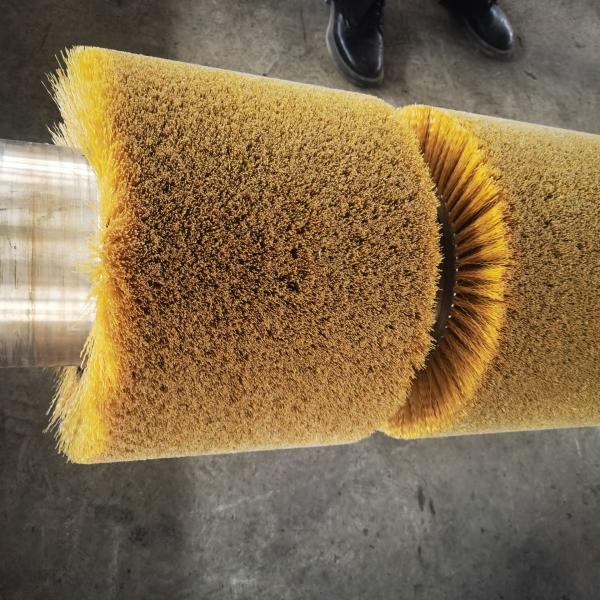 Cheap Steel Mill Plate Strip Brush Roller For Removing Iron Filings, Cleaning Brush Roller, Heavy-duty Brush Roller for sale