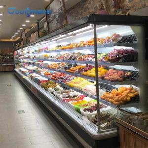 China Refrigerator Open Display Chiller Merchandiser With Anti - Collision Strip on sale