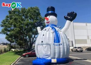 Quality Backyard White Inflatable Snowman Bounce House For Children wholesale