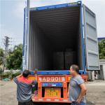 350pcs 840 type 0.3mm corrugated roof sheet as a package transported by a 40ft